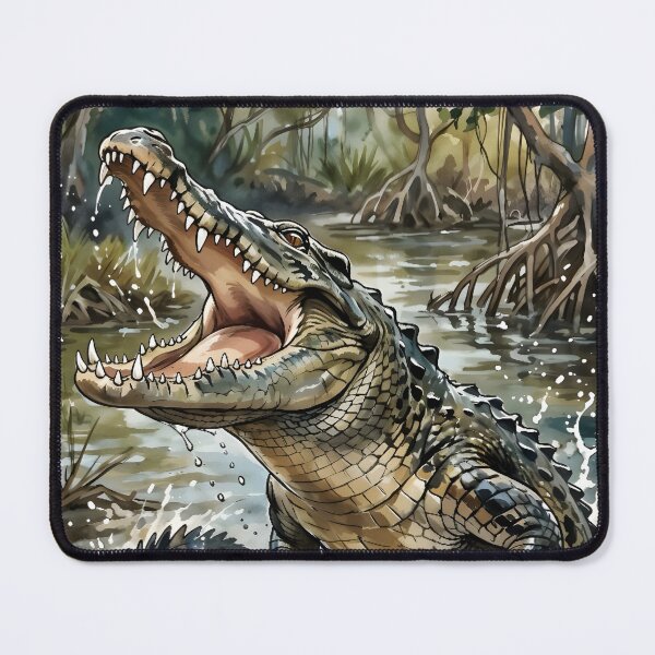 Item preview, Nile Crocodile - Reptile River Wildlife Illustration designed and sold by RubisLeaf.