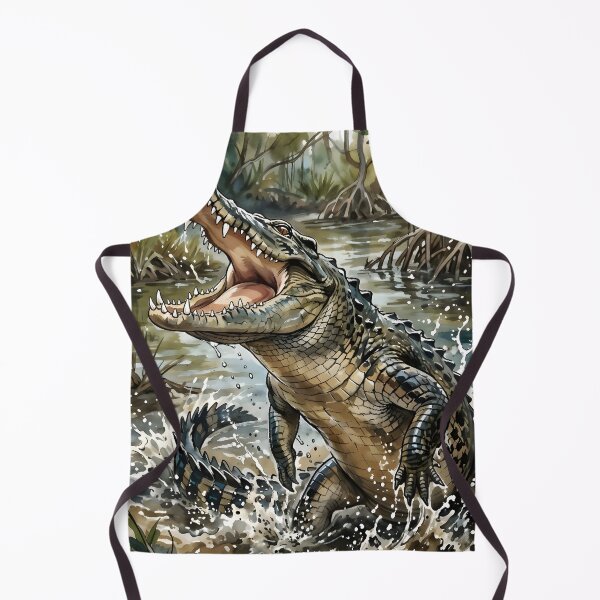 Item preview, Nile Crocodile - Reptile River Wildlife Illustration designed and sold by RubisLeaf.