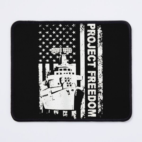 Item preview, Patriotic US Navy Ship Project Freedom Vintage American Flag designed and sold by haitrieuic96.