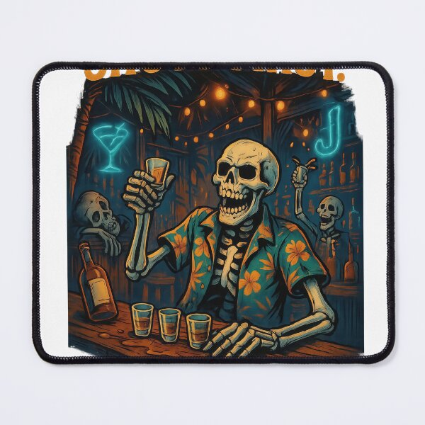 Item preview, Skeleton Bar Scene “Shots First Regrets Later” designed and sold by VibeThread Studio.