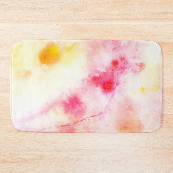 Item preview, Pink, yellow and white watercolor bubbles and flows bright colorful modern designed and sold by TanalyFlowers.