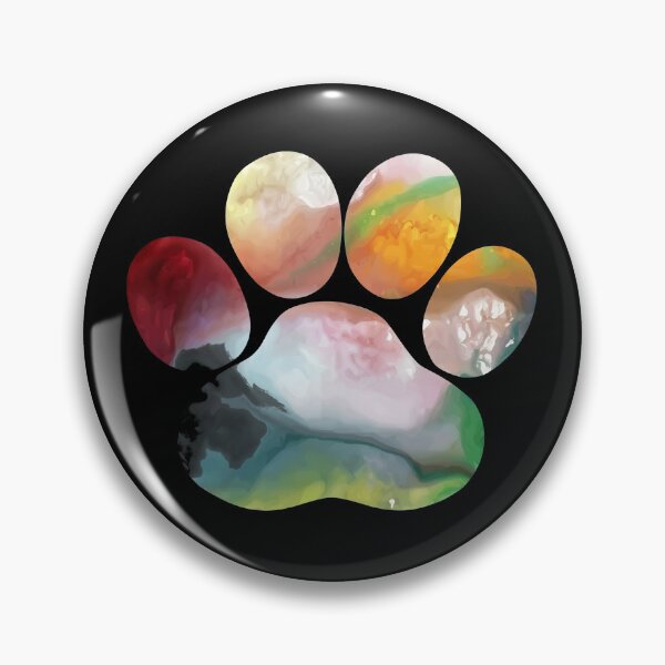 Item preview, Colorful Marbled Paw Print Art Design designed and sold by OlyvieArt.