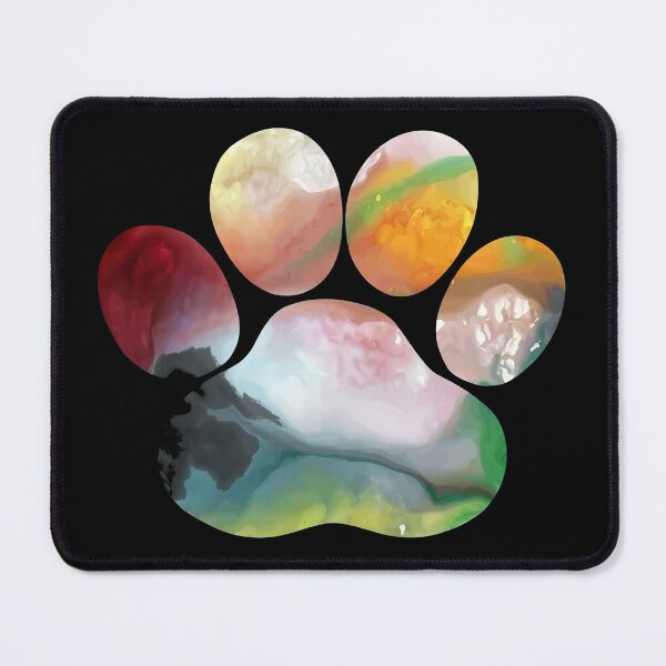 Item preview, Colorful Marbled Paw Print Art Design designed and sold by OlyvieArt.