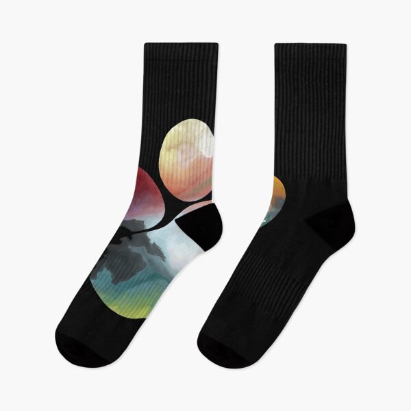 Item preview, Colorful Marbled Paw Print Art Design designed and sold by OlyvieArt.