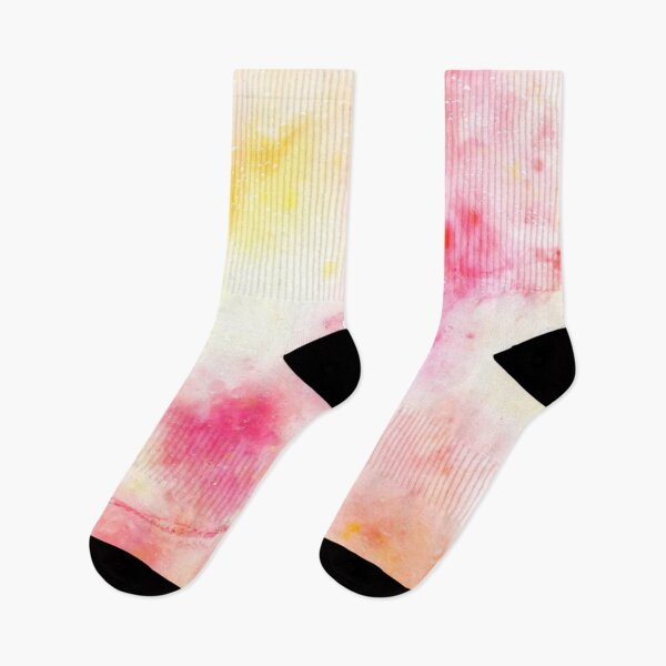 Item preview, Pink, yellow and white watercolor bubbles and flows bright colorful modern designed and sold by TanalyFlowers.