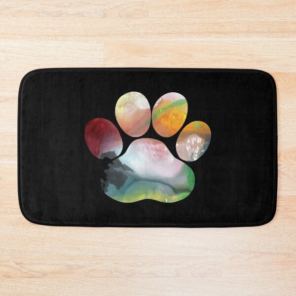 Item preview, Colorful Marbled Paw Print Art Design designed and sold by OlyvieArt.