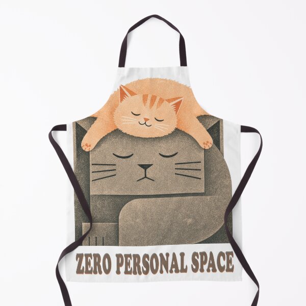 Item preview, Textured Naive Art Cats Illustration Zero Personal Space Sticker designed and sold by DiNata.