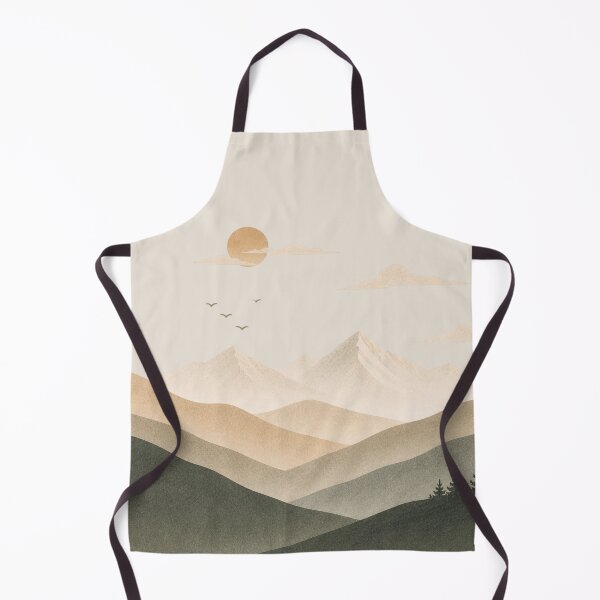 Item preview, Minimalist Mountain Landscape – Neutral Boho Hills and Sun Art designed and sold by AgathaLochArt.