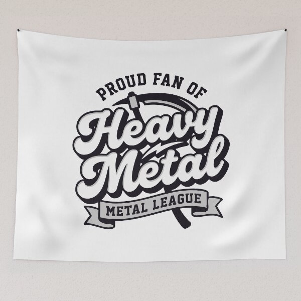 Item preview, Heavy Metal Retro Script Design – Vintage Metal League Proud Fan Aesthetic designed and sold by Cozy-Old-Pub.