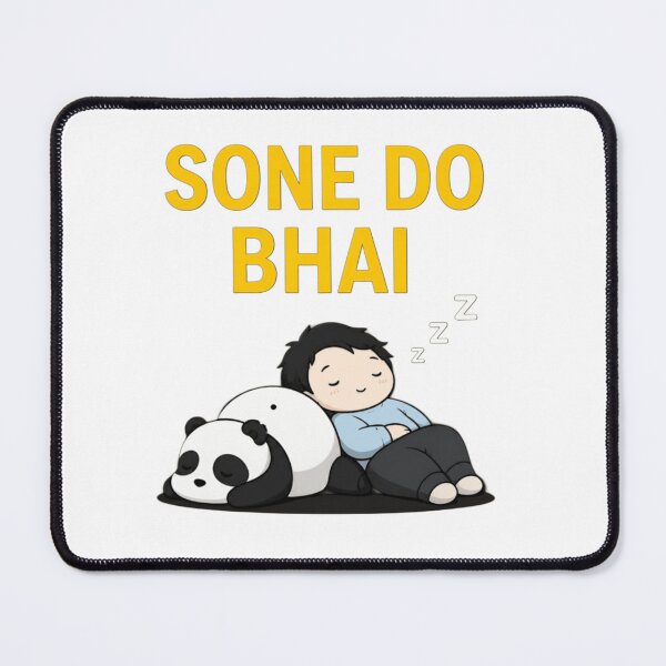 Item preview, Sone Do Bhai Funny Hindi Sleeping Shirt | Lazy Mood Desi Meme Cute Panda Design designed and sold by Aedition.