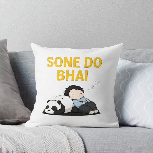Item preview, Sone Do Bhai Funny Hindi Sleeping Shirt | Lazy Mood Desi Meme Cute Panda Design designed and sold by Aedition.