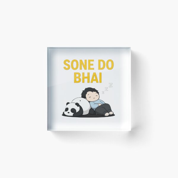 Item preview, Sone Do Bhai Funny Hindi Sleeping Shirt | Lazy Mood Desi Meme Cute Panda Design designed and sold by Aedition.