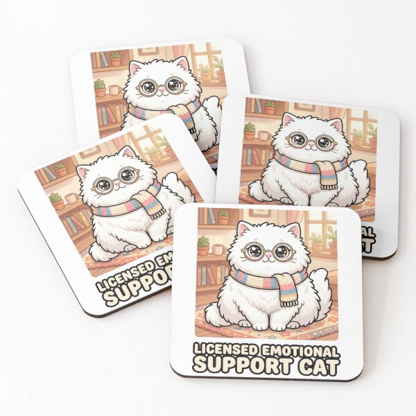 Item preview, Licensed Emotional Support Cat - Cute Fluffy White Cat designed and sold by Wennity.