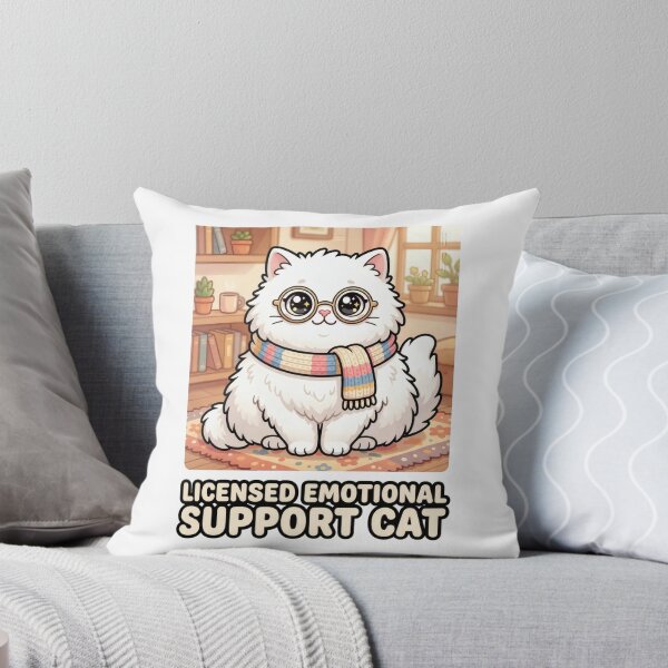 Item preview, Licensed Emotional Support Cat - Cute Fluffy White Cat designed and sold by Wennity.