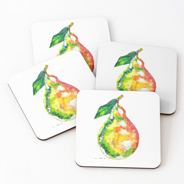 Item preview, VIBRANT PEAR Oil Painting | Pop Art Fruit Design designed and sold by BlueberrySwan.