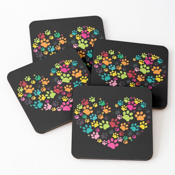 Item preview, Colorful Paw Print Heart Collage Tee designed and sold by OlyvieArt.