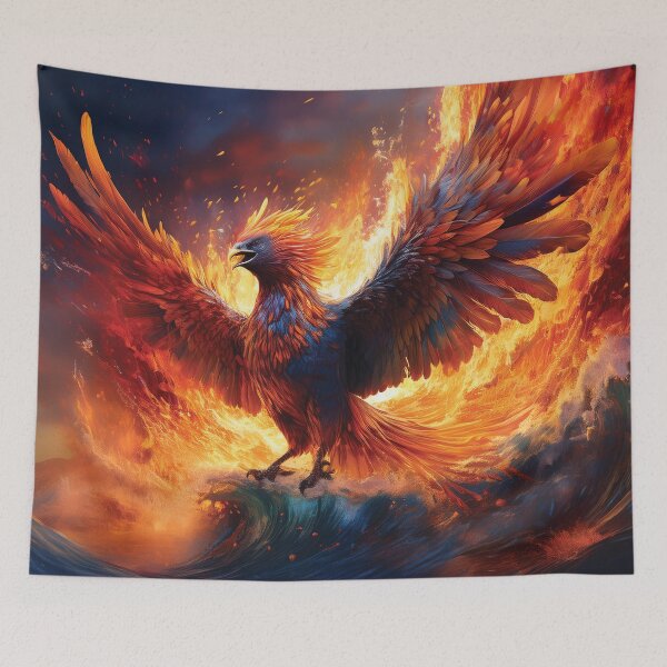 Item preview, Epic Phoenix Rising from Fire Ocean designed and sold by MDKey DESIGN.