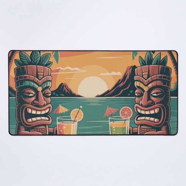 Item preview, Vintage Tiki Bar Sunset Mid-Century Modern Tropical designed and sold by Tamas Das.