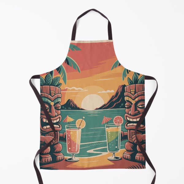 Item preview, Vintage Tiki Bar Sunset Mid-Century Modern Tropical designed and sold by Tamas Das.