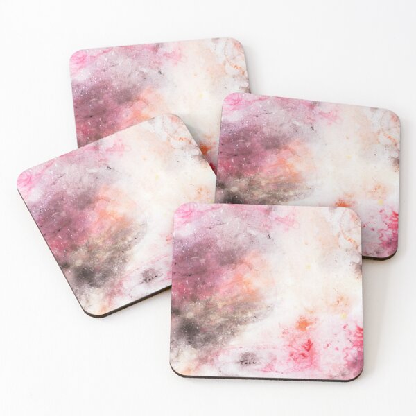 Item preview, Pink, yellow and white watercolor bubbles and flows bright colorful modern designed and sold by TanalyFlowers.