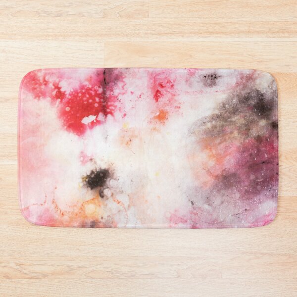 Item preview, Pink, yellow and white watercolor bubbles and flows bright colorful modern designed and sold by TanalyFlowers.