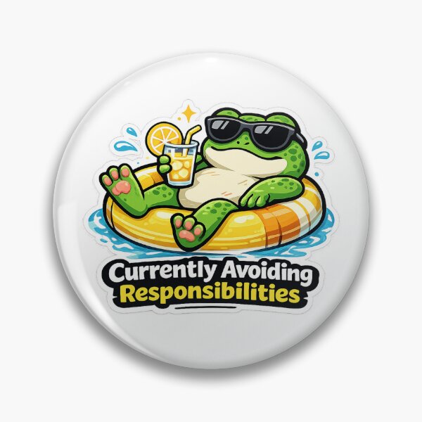 Item preview, Funny Frog Sticker Lazy Summer Procrastinator Gift designed and sold by Gentlestate.