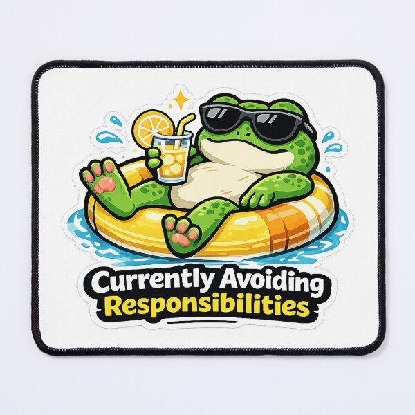Item preview, Funny Frog Sticker Lazy Summer Procrastinator Gift designed and sold by Gentlestate.