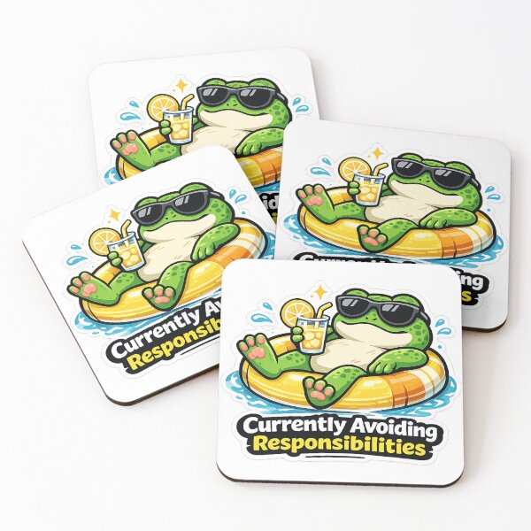 Item preview, Funny Frog Sticker Lazy Summer Procrastinator Gift designed and sold by Gentlestate.