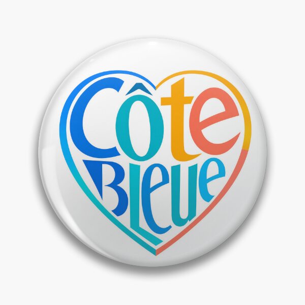 Item preview, Côte Bleue France Modern Typography Heart designed and sold by Beyond Destinations.
