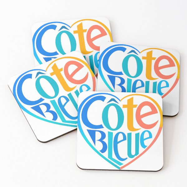 Item preview, Côte Bleue France Modern Typography Heart designed and sold by Beyond Destinations.