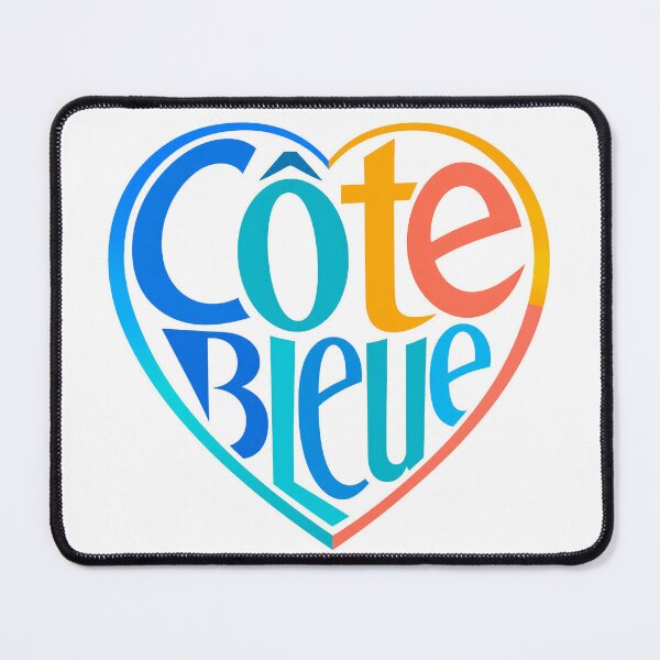 Item preview, Côte Bleue France Modern Typography Heart designed and sold by Beyond Destinations.