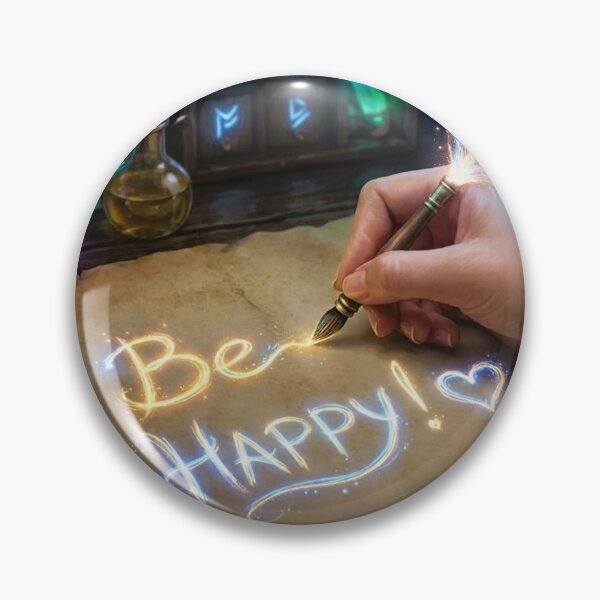 Item preview, Be Happy! Magical Writing Quill | Fantasy Spell Art designed and sold by MagicMood Creations.
