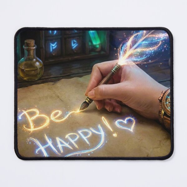 Item preview, Be Happy! Magical Writing Quill | Fantasy Spell Art designed and sold by MagicMood Creations.