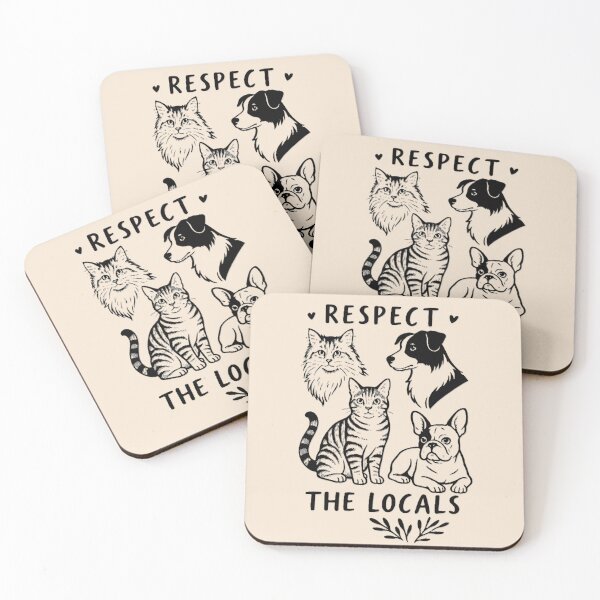 Item preview, Respect The Locals – Cat & Dog Lover Funny Animal Shirt designed and sold by Negisandeep studio.
