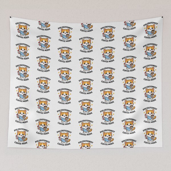 Item preview, Cute Cat Phlebotomist Coffee Mode Funny Medical Worker Design for National Phlebotomist Recognition Week Gift designed and sold by ClinicalHubs.