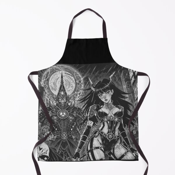 Item preview, Cyberpunk Demon Empress And Dark Cyber Warriors Under Eclipse In Dystopian City designed and sold by D6rkT3chDemon.