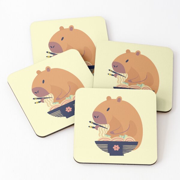Item preview, Capybara Eating Ramen designed and sold by IvysCreativityHouse.