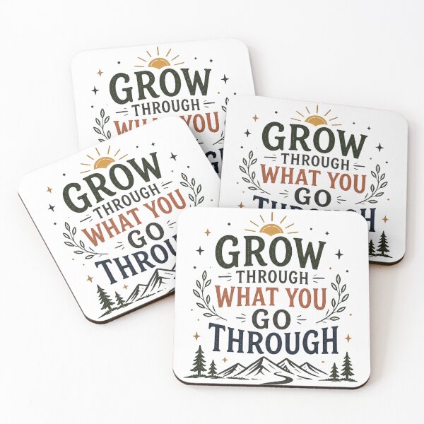 Item preview, Grow Through What You Go Through – Motivational Nature Typography Design designed and sold by NBT-NOVA.
