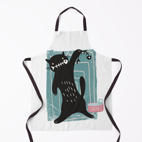 Item preview, Black Cat Eating Sardines designed and sold by IvysCreativityHouse.