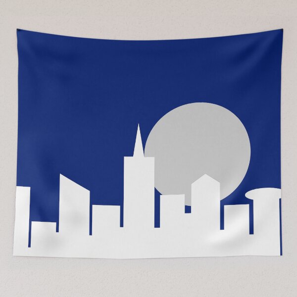 Item preview, Skyscrapers and multi storey buildings on background of sun. Sunset in the city designed and sold by ArtEventET.