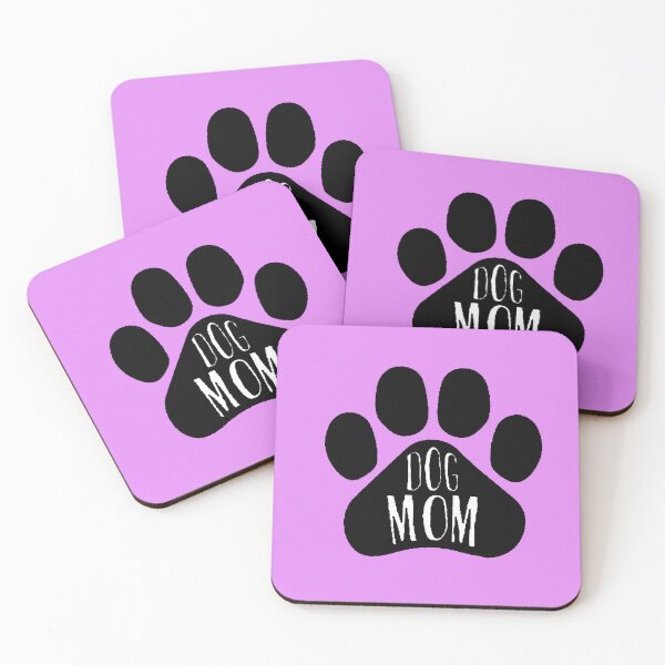 Item preview, Dog Mom, Paw Print, Black and White Silhouette designed and sold by AstronautMerch.