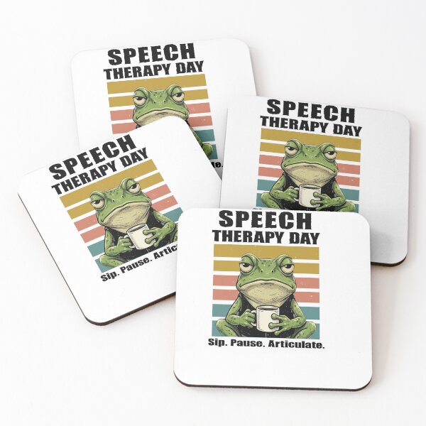 Item preview, Speech therapy day. sip, pause, articulate/  vintage retro frog designed and sold by Abibless1998.