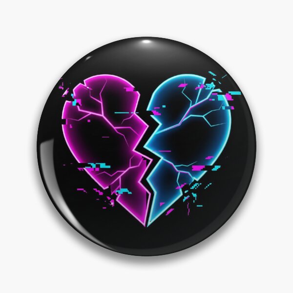 Item preview, Broken Neon Heart Symbol designed and sold by Stickersdevelop.