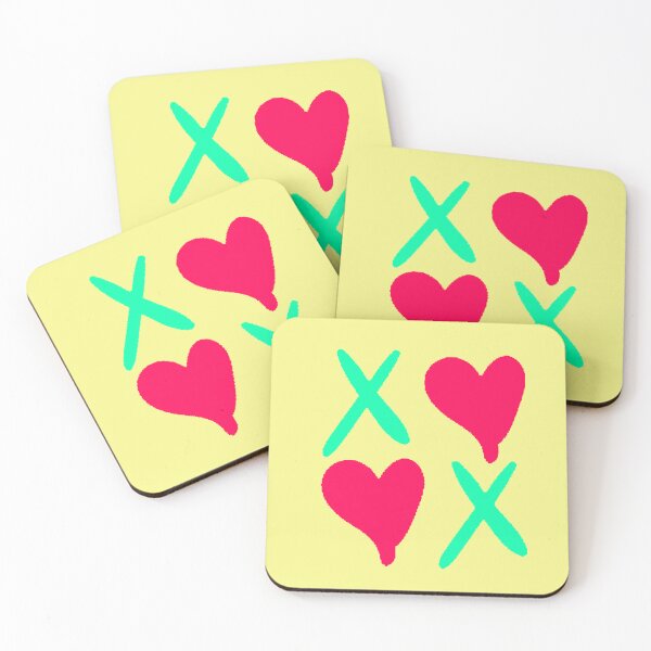 Item preview, XOXO Kisses and Hugs Hearts Aqua Green Magenta 90s designed and sold by AstronautMerch.