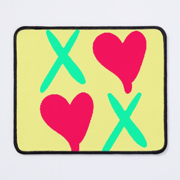 Item preview, XOXO Kisses and Hugs Hearts Aqua Green Magenta 90s designed and sold by AstronautMerch.