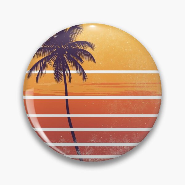 Item preview, Retro Summer Sunset – Vintage 70s Beach Illustration designed and sold by catcurio.