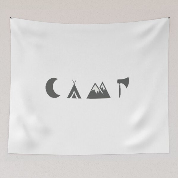 Item preview, CAMP Icon Design – Minimalist Outdoor Symbols for Camping Lovers, Adventure Style & Nature Vibes designed and sold by Bright Nest Studio.