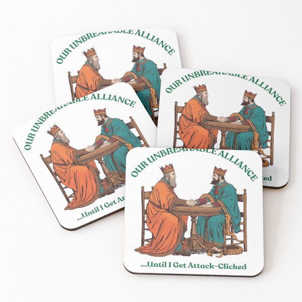 Item preview, Medieval Kings Shaking Hands - Fake Alliance Gaming Sticker designed and sold by Orhun Selcuk Holat.