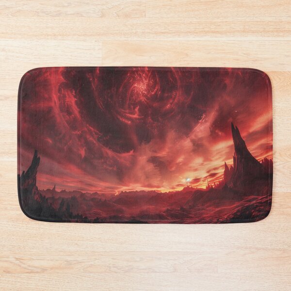 Item preview, Red Cosmic Storm Galaxy Landscape designed and sold by QuantumDrift.