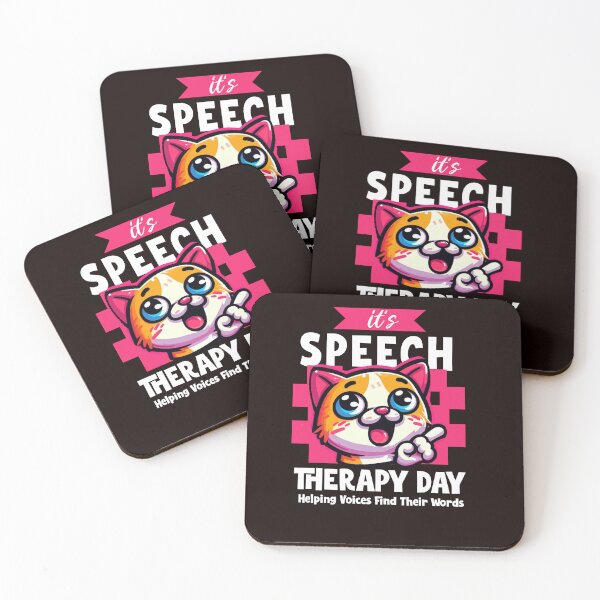 Item preview, It’s Speech Therapy Day Cat - Helping Voices Find Their Words Kawaii SLP designed and sold by Abibless1998.
